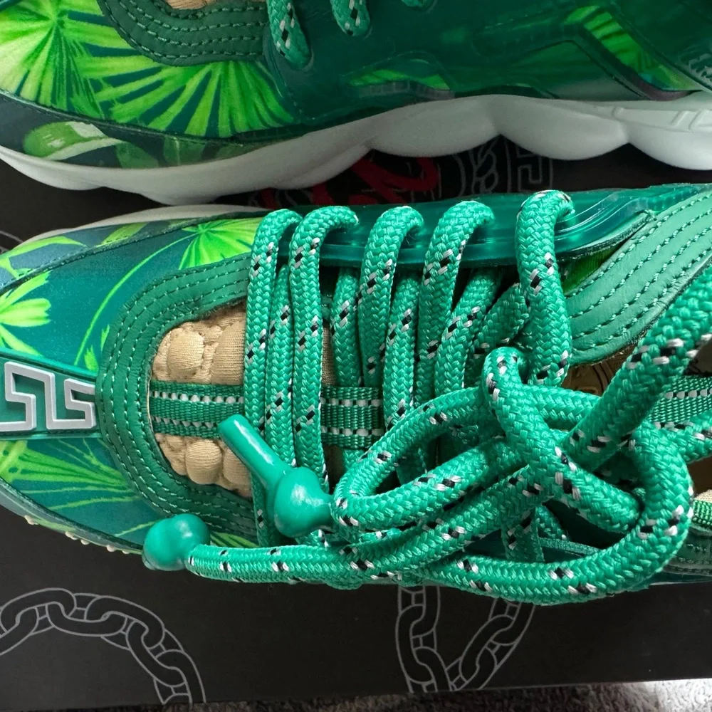 Versace x Concept chain reaction sneakers medusa greca green emerald 37.5 NWT - Picture 14 of 16